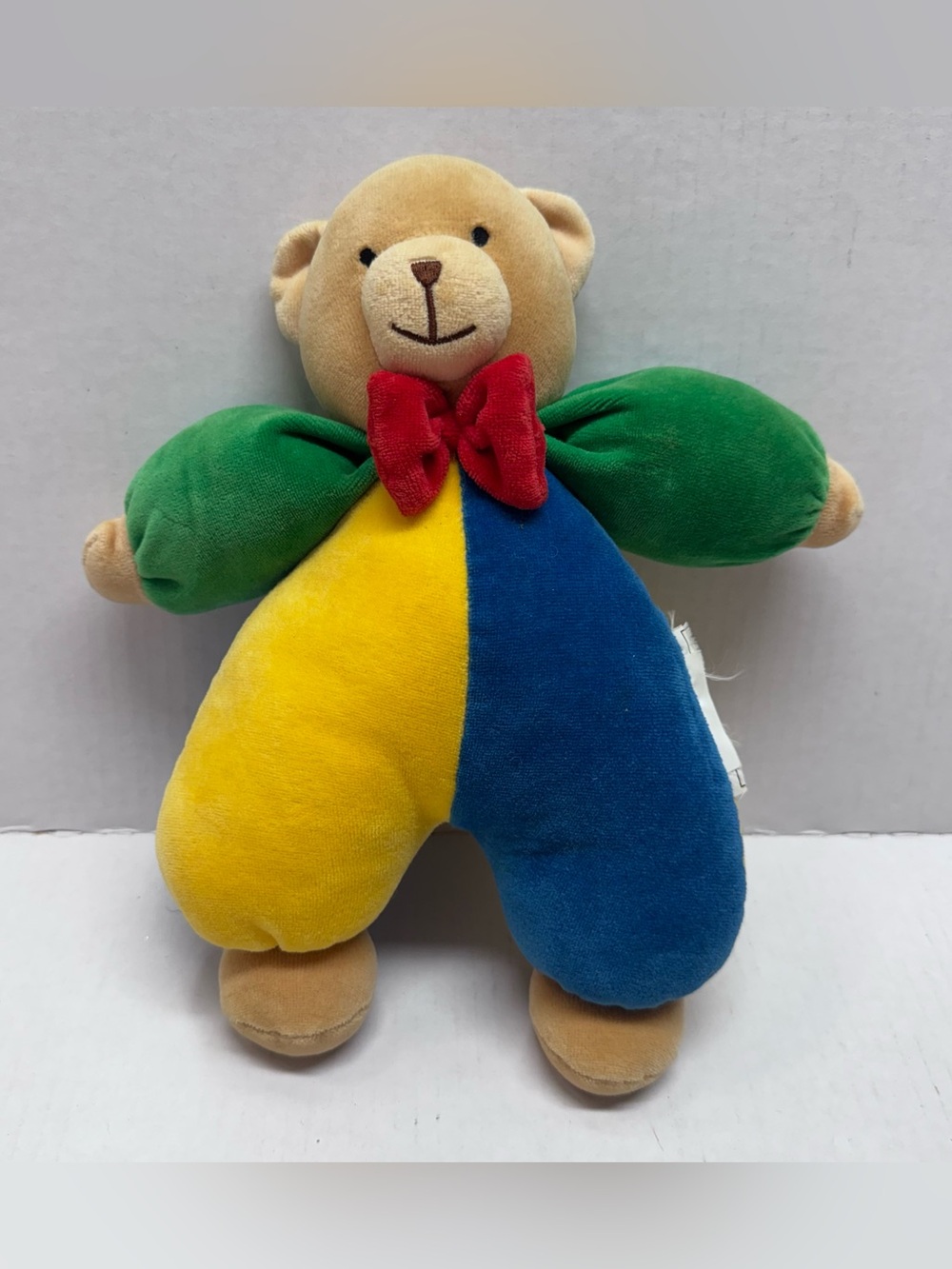 IKEA Festlig Clown Teddy Bear Plush Rattle 10” Soft Animal Toy 2000 Vintage RARE